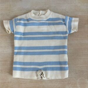 The Wholesome Store knit stripe romper 0-3m